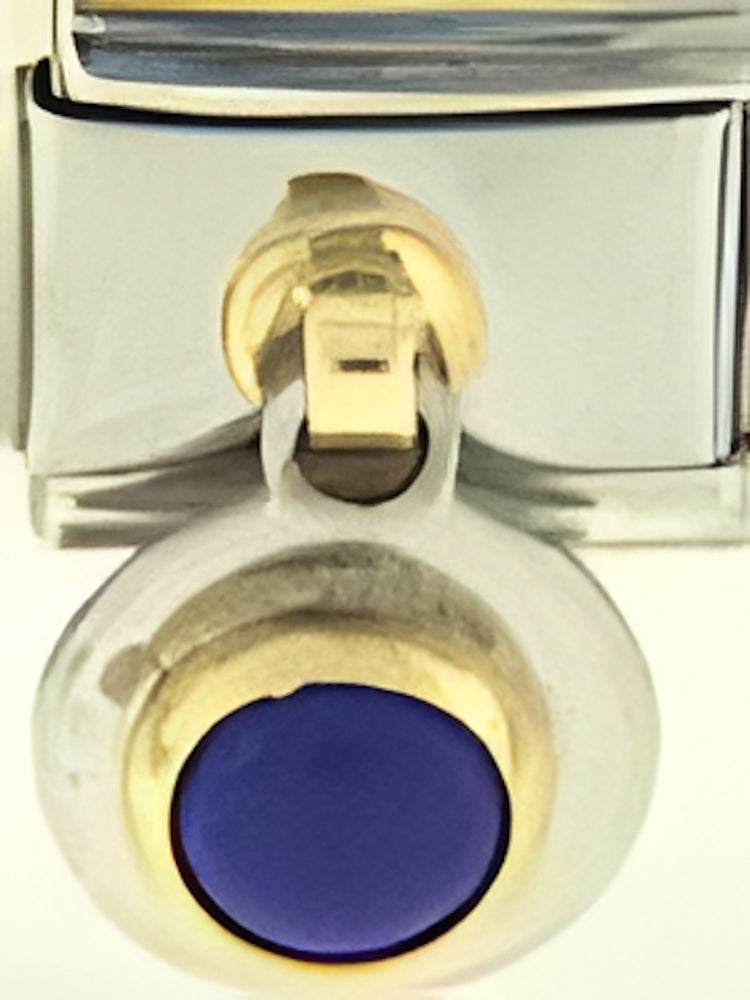 September Dangle Lapis Blue Round Stone