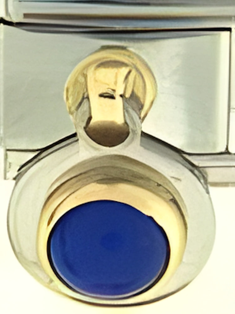 September Dangle Medium Blue Round Stone