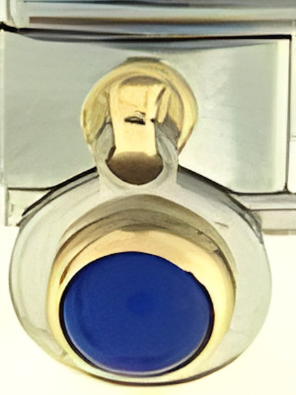 September Dangle Medium Blue Round Stone