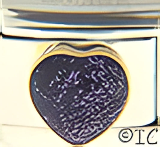 Glitter Purple Heart Stone