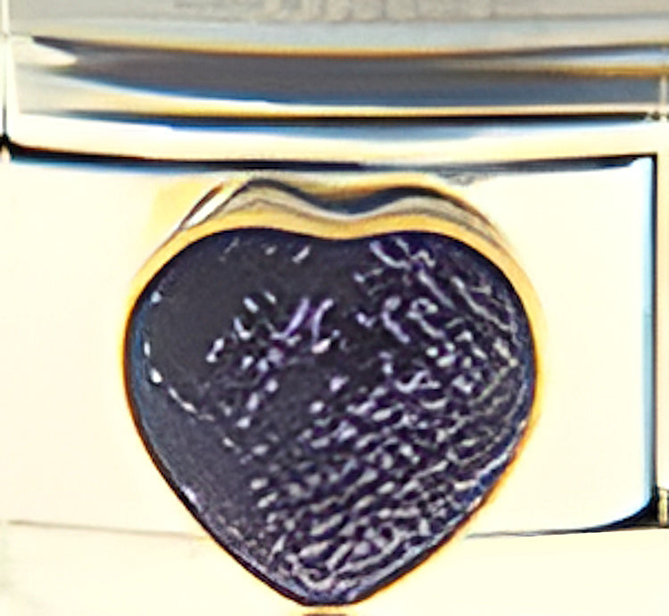 Glitter Purple Heart Stone