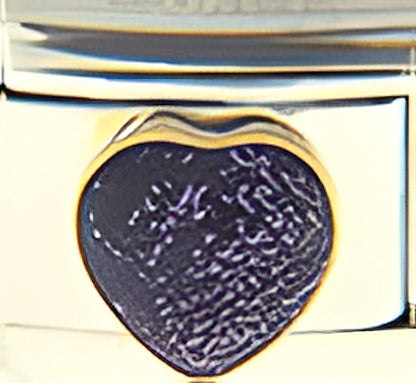 Glitter Purple Heart Stone