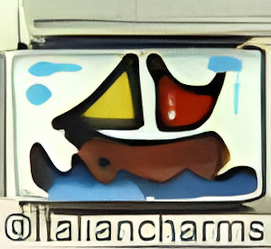 Italian Hand Painted Boat with Sails