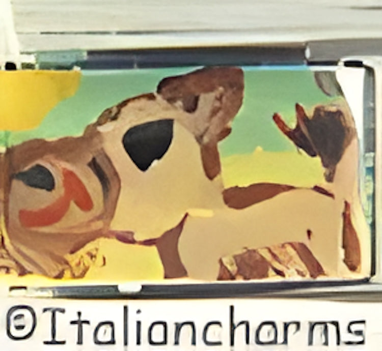 Italian Hand Painted Donkey on Green