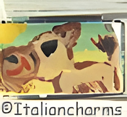 Italian Hand Painted Donkey on Green