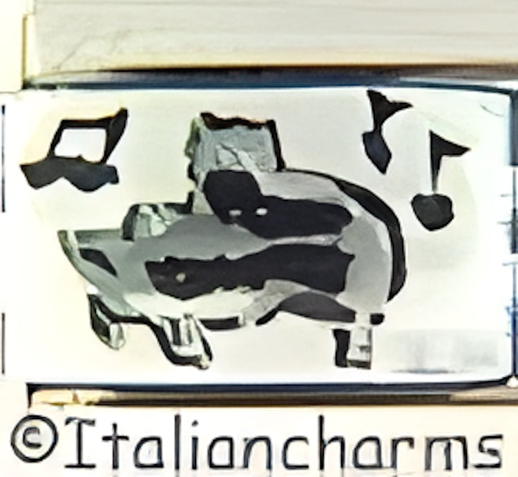 Italian Hand Painted Grand Piano on White