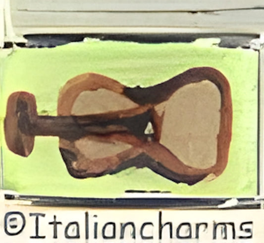 Italian Hand Painted Guitar on Green
