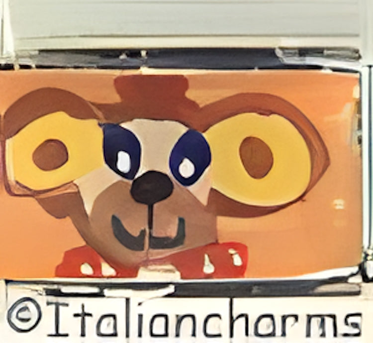 Italian Hand Painted Mouse on Orange