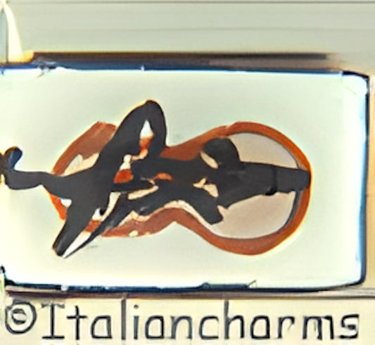 Italian Hand Painted Violin on White