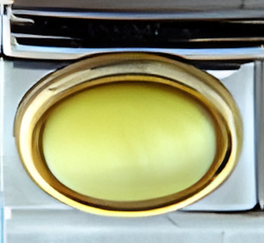 Yellow Cats Eye Oval Stone