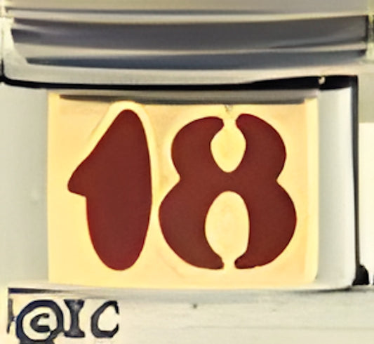 Red 18 on Gold