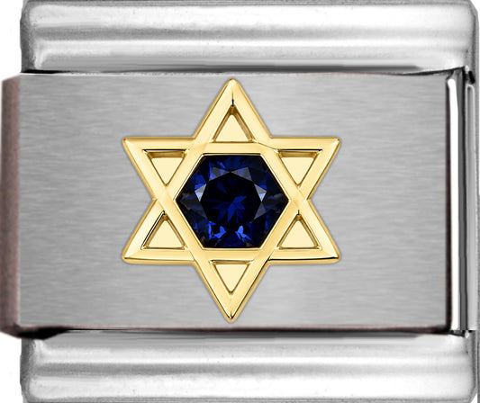 Blue CZ Star of David