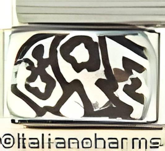 Black and White Line Abstract Ceramic Fantasy