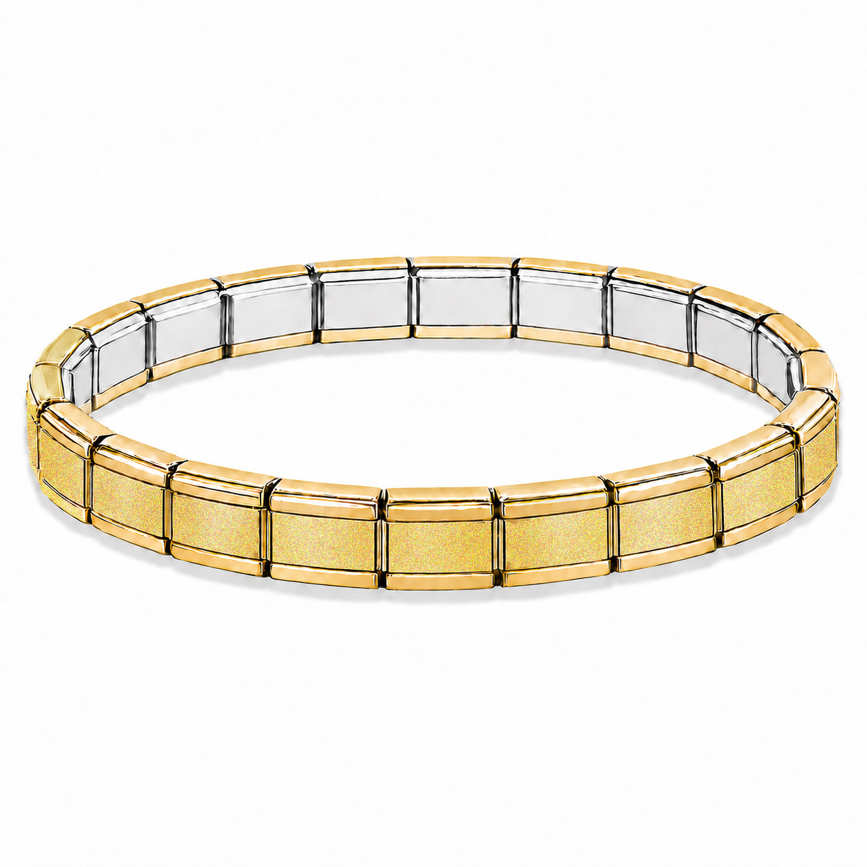 Gold Matte Center and Gold Edges Starter Bracelet - Choose Your Size