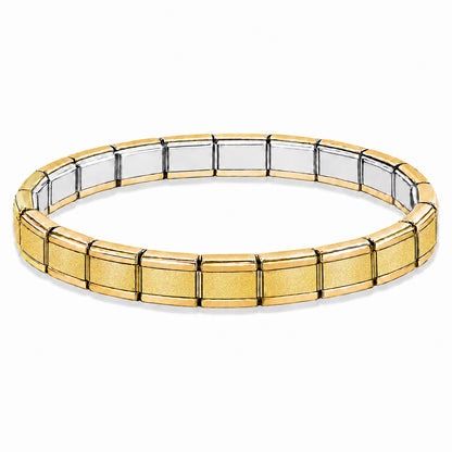 Gold Matte Center and Gold Edges Starter Bracelet - Choose Your Size
