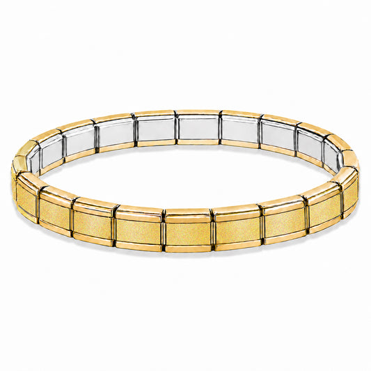 Gold Matte Center and Gold Edges Starter Bracelet - Choose Your Size