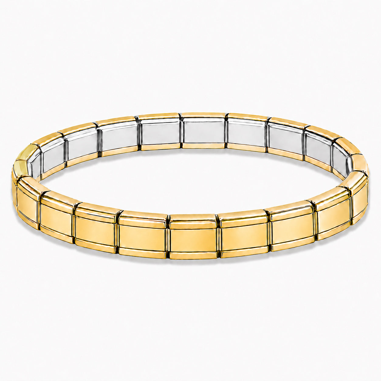 Gold Center and Edges Starter Bracelet - Choose Your Size