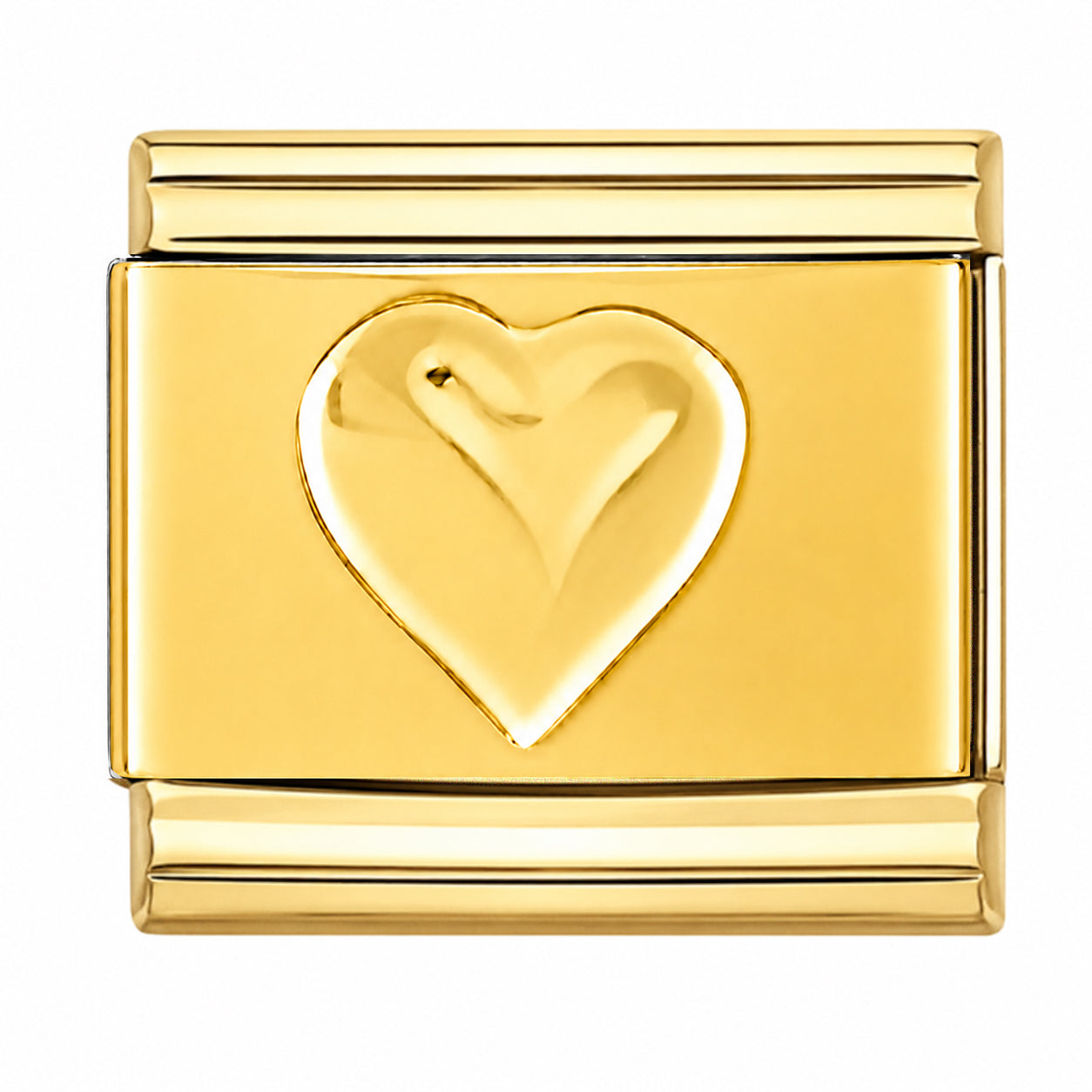 Gold Heart Center and Gold Edges Starter Bracelet - Choose Your Size