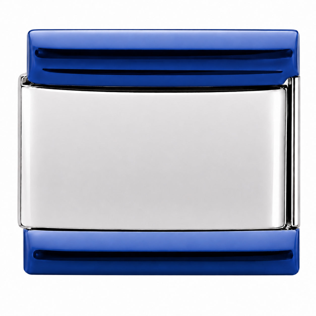 Silver Center and Blue Metallic Edges Starter Bracelet - Choose Your Size