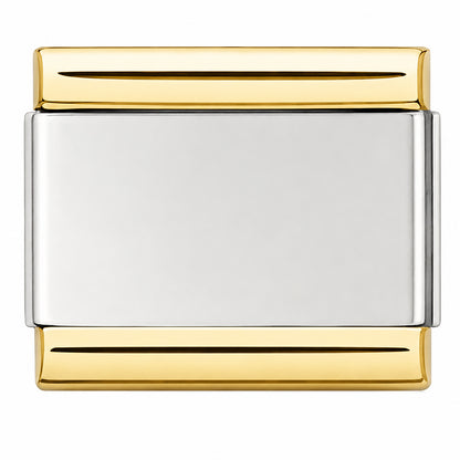 Silver Center and Gold Edges Starter Bracelet - Choose Your Size