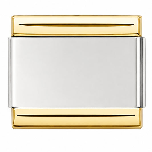 Silver Center and Gold Edges Starter Bracelet - Choose Your Size