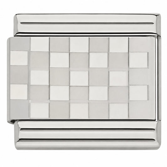 Laser Checkerboard Bracelet Link