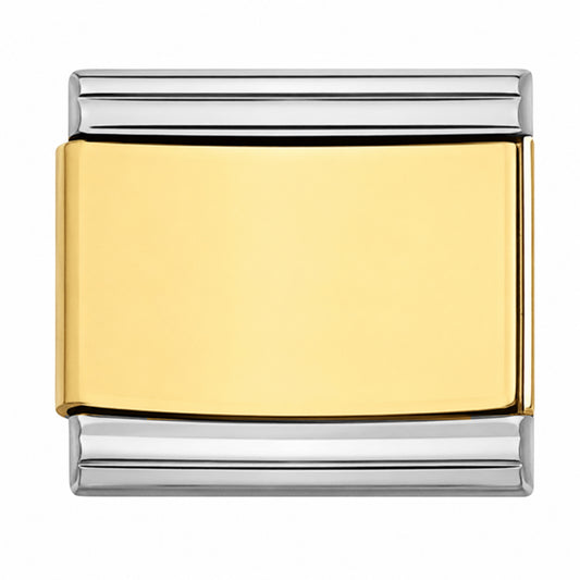 Shiny Gold Center Base Bracelet with Shiny Edge Link