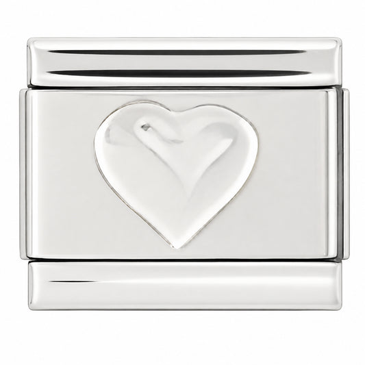 Raised Heart Base Bracelet Link