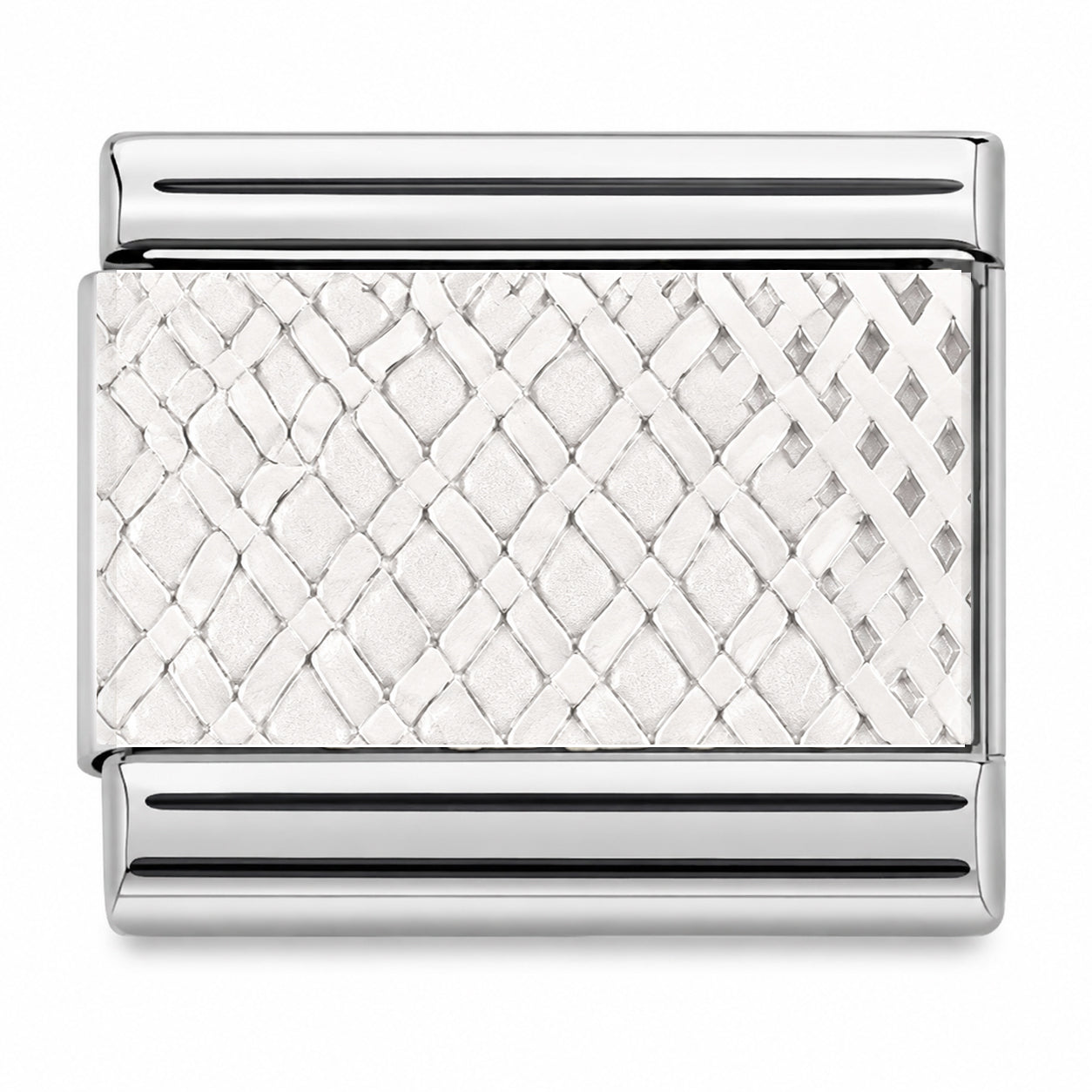 Silver Mesh Center and Silver Edges Starter Bracelet - Choose Your Size