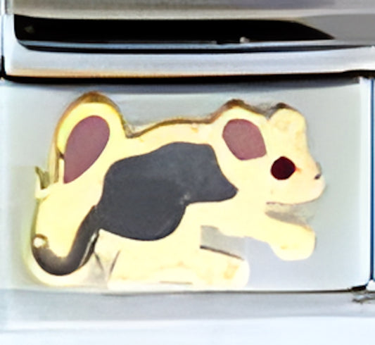 Gray Mouse with Pink Ears and Tail