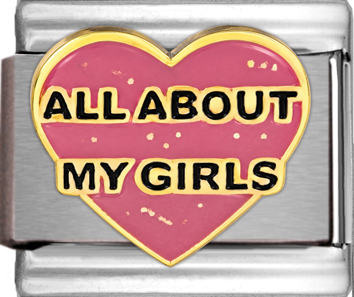 All About My Girls on Pink Heart