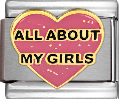 All About My Girls on Pink Heart