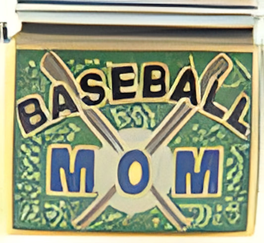 Baseball Mom with Bats and Ball in Background