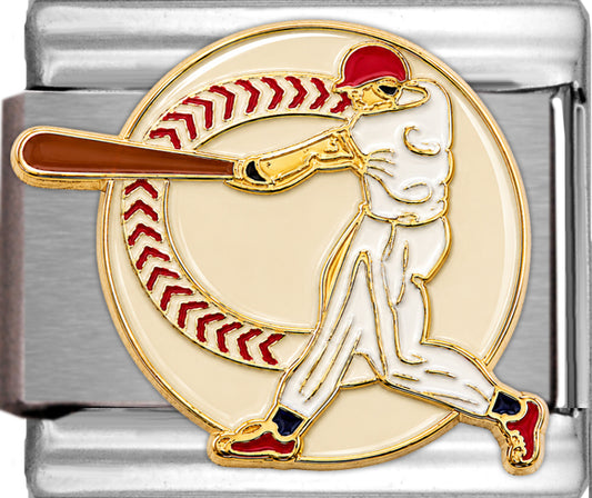 Baseball Player with Ball in Background