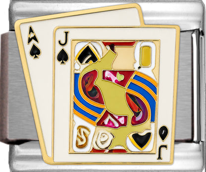 Blackjack Poker Cards with Ace and Jack