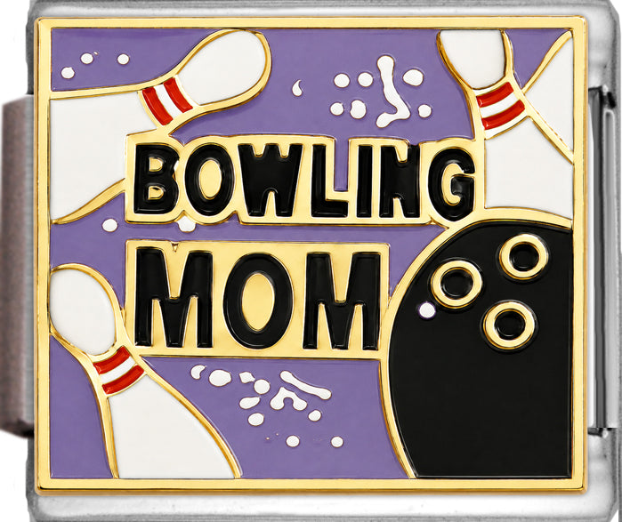 Bowling Mom with Ball and Pins