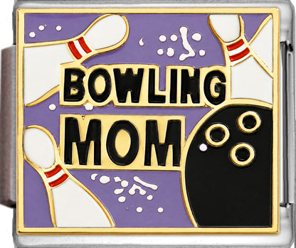 Bowling Mom with Ball and Pins