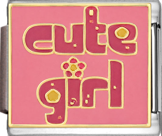 Cute Girl on Pink