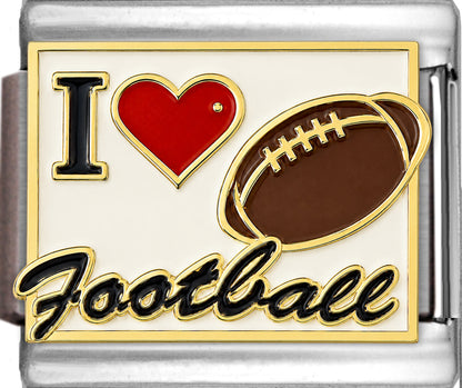 I Love Football on White
