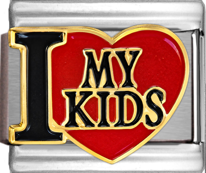 I Love My Kids on Red Heart