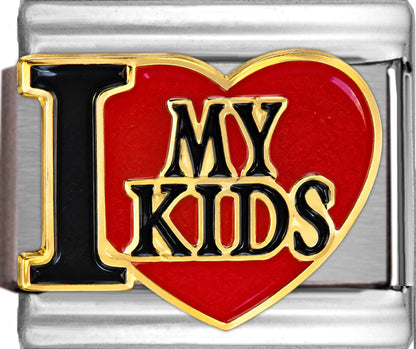 I Love My Kids on Red Heart
