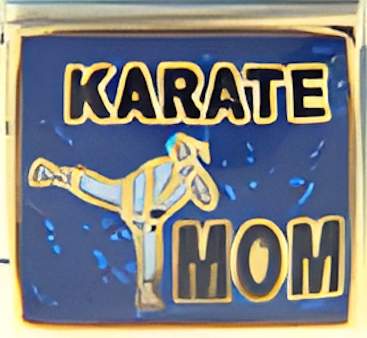 Karate Mom on Sparkle Blue