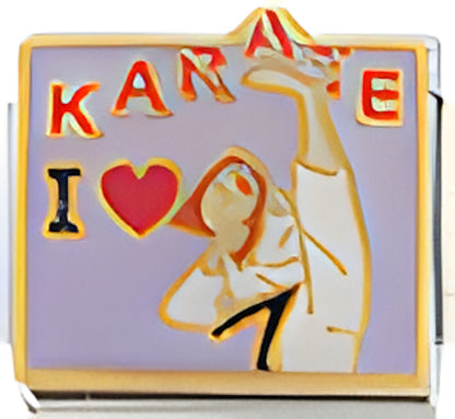 I Love Karate on Lavender