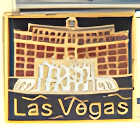 Las Vegas with Hotel and Water on Black