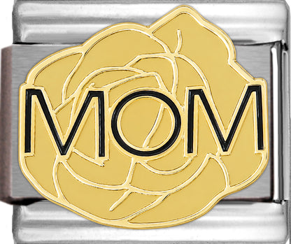 Mom on Big Yellow Rose