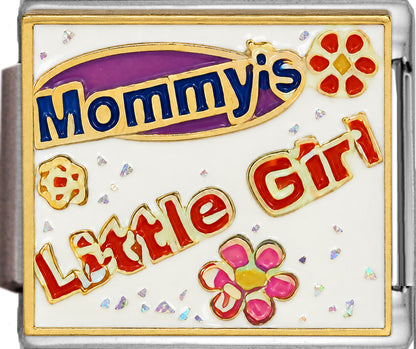 Mommys Little Girl on Sparkle White