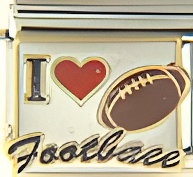 I Love Football on White