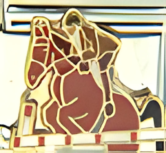 Brown Horse and Jockey