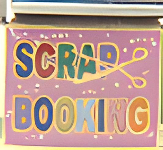 Multi-Color Scrap Booking Text on Pink