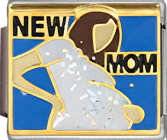 Pregnant New Mom on Blue